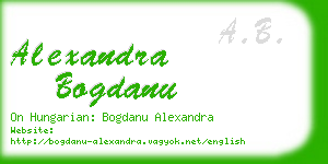 alexandra bogdanu business card